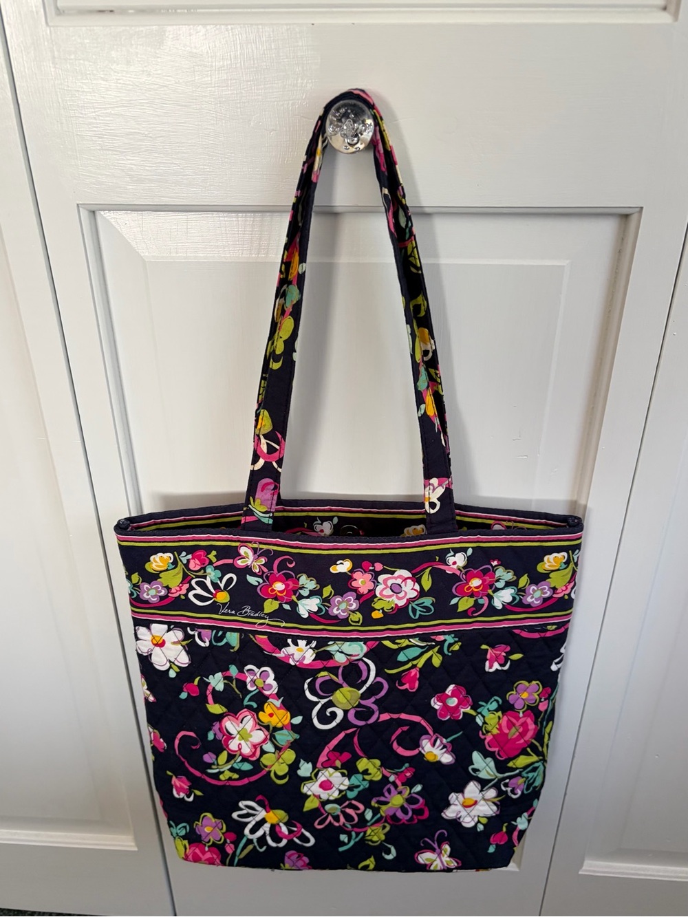 Vera Bradley Ribbons Floral Quilted Tote Bag